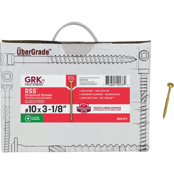 RSS 800ct 10x3-1/8" Str Scrw 10137