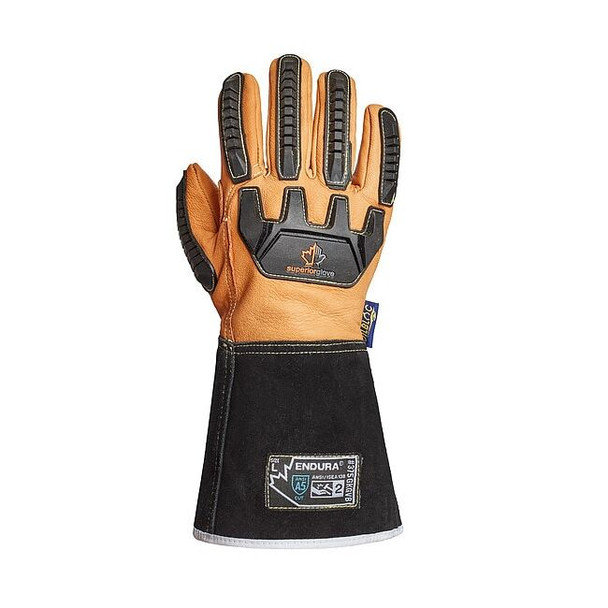 Superior Glove Work Gloves,Drivers,2XL,Leather,PR 375GKGVB-2XL