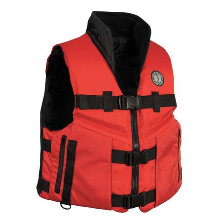 Mustang Survival Life Vest,Red/Black,M MV462602-123-M-216