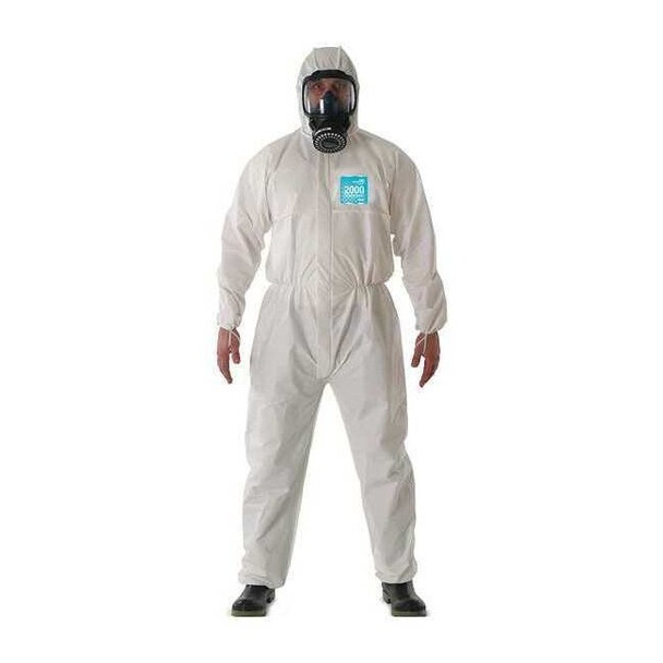 Ansell Hooded Coverall,Elastic,Bound,M,PK25 WH20-B-92-111-03