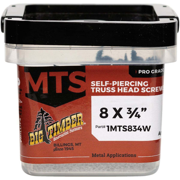 Big Timber #8 x 3/4 In. White Modified Truss Head Sharp Point Wood Screw (1 Lb.)