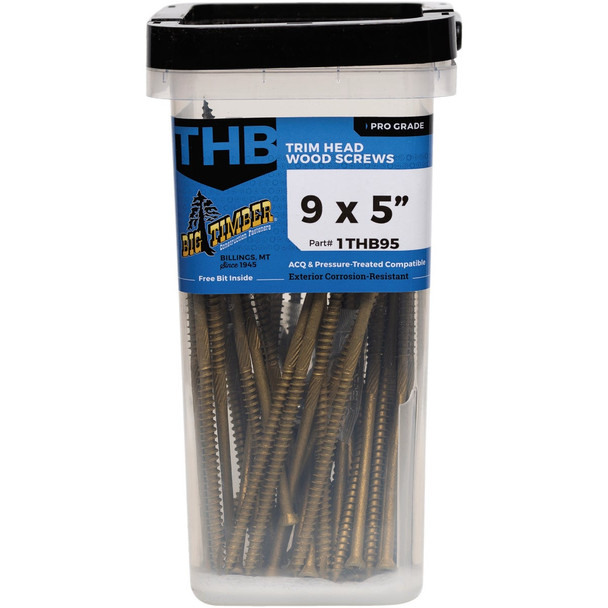 Big Timber #9 x 5 In. Bronze Star Drive Trim Head Wood Screw (1 Lb.) 1THB95