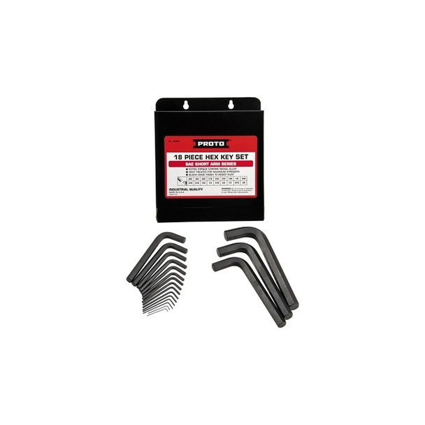Hex Key Set, 18 Pc, SAE, 2.30 in to 7 in Length