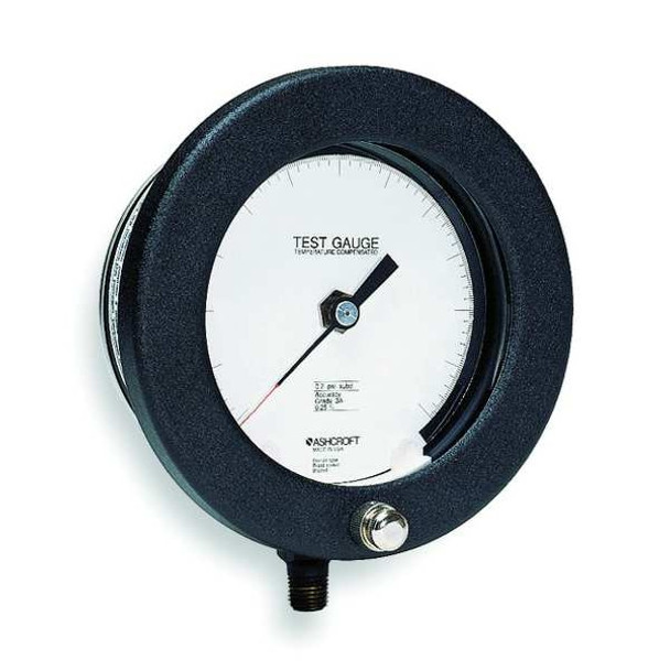 Test Pressure Gauge, 0 to 3,000 psi, 4 1/2 in Dial, 1/4 in NPT, Bottom Location