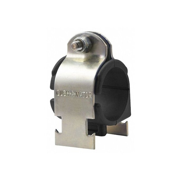 Vibration-Dampening Strut Clamp Standard, 3 in Pipe, Steel, TPE Cushion
