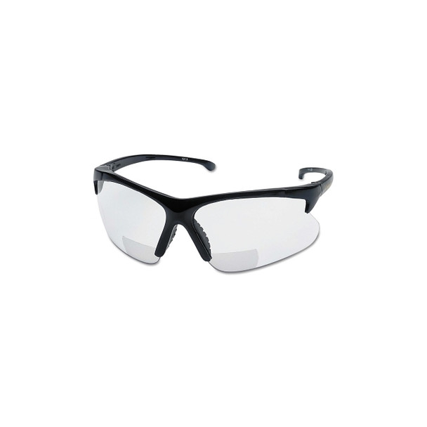 V60 30-06 Rx Readers Prescription Safety Glasses, Clear Polycarbonate Lens, Hardcoated, Black, Nylon, +3.0