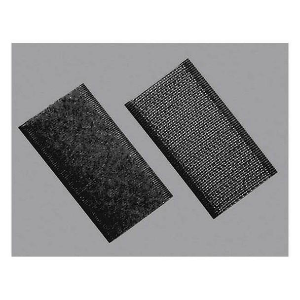 Reclosable Fastener Shapes, Rubber Adhesive, 2 in, 1 in W, Black, 100 PK