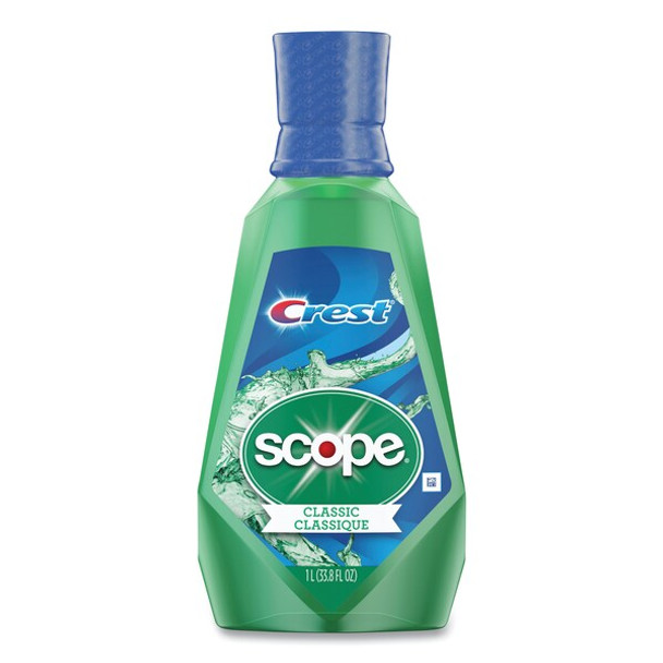 Crest + Scope Mouth Rinse, Classic Mint, 1 L Bottle, PK6 95662