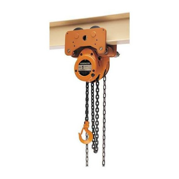 Harrington Low Headroom Chain Hoist, 10 ft.Lift NTH010-10