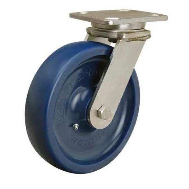 Hamilton Plate Caster,Swivel,Poly,8 in.,1500 lb.,B S-WHS-8UYSB