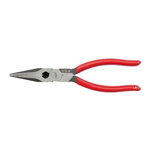 Milwaukee Tool 8 in. Long Nose Dipped Grip Pliers (Made in USA) MT505