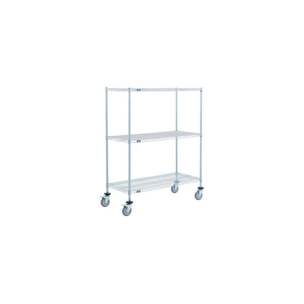 Nexel 3 Shelf Truck Nexelate 48""W x 21""D x 60""H Polyurethane Swivel Casters 2