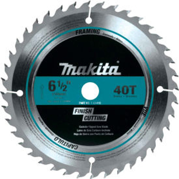 Makita Carbide-Tipped Circular Saw Blade Fine Crosscutting 6-1/2""Dia 40 TPI
