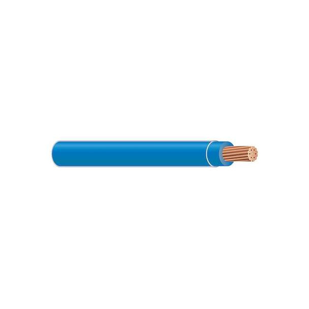XHHW Building Wire, Copper, 12 AWG, 1C, Blue, Stranded, 500 ft