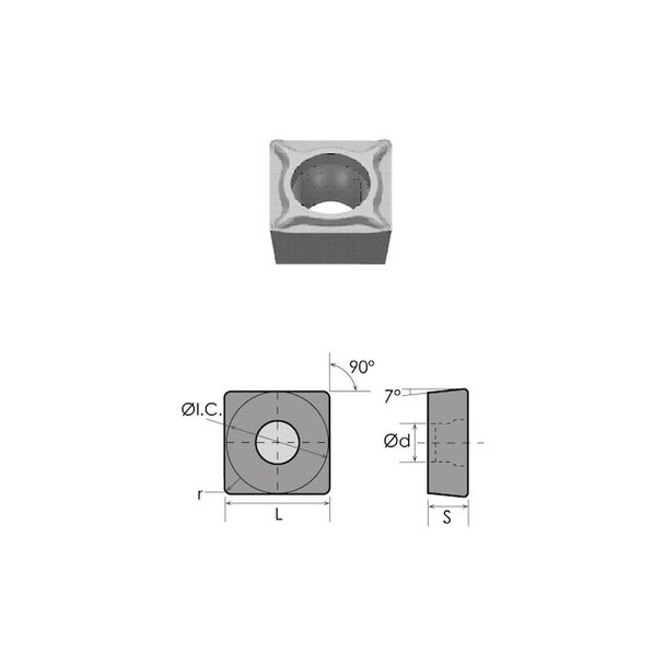 Hhip SCMT-431-EM NC-TiAIN Coated Carbide Insert 6056-0431