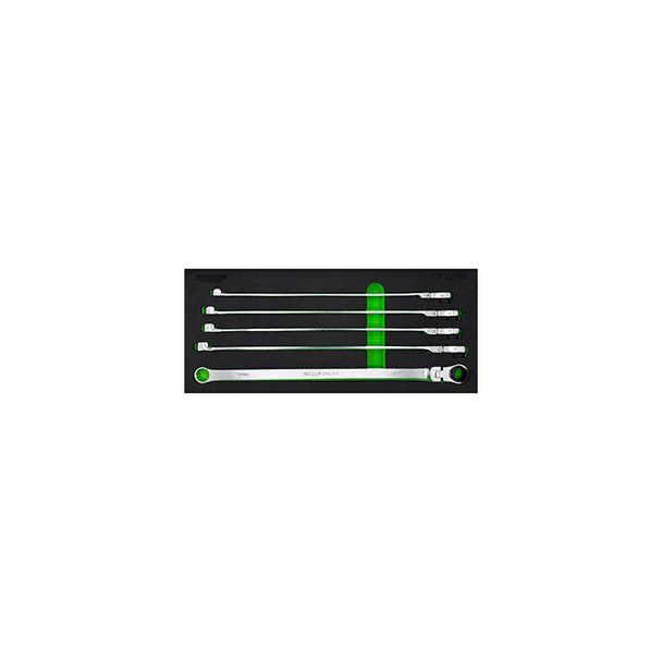 5 PC. DEEP SPLINE RATCHETING FLEX HEAD WRENCH SET (15-19 MM) DFXL150
