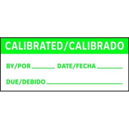 Stranco Calibration Label,Bilingual,1in H,PK225, TC3-21103 TC3-21103