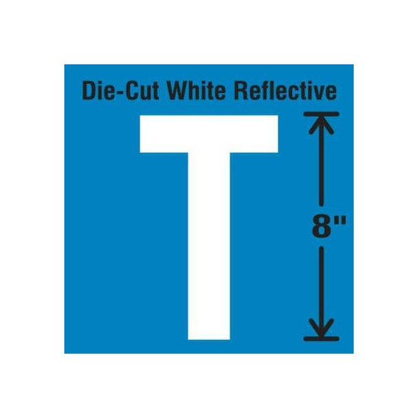 Stranco Letter Label, Vinyl, 8 in H, 4-3/4 in W DWR-SINGLE-8-T