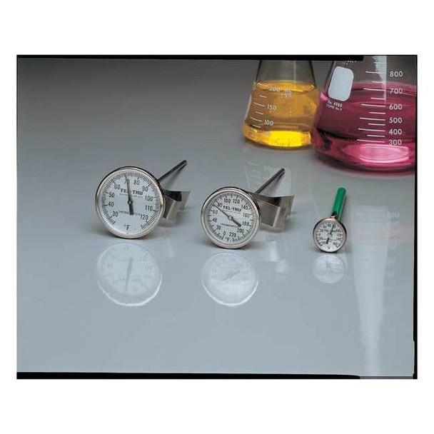 Tel-Tru Bimetal Thermom,1-3/4 In Dial,25to125F 16101260AFFEDAA