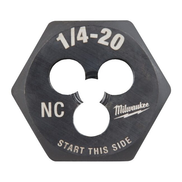 Milwaukee Tool Hex Threading Die, 1/4"-20, UNC 49-57-5334