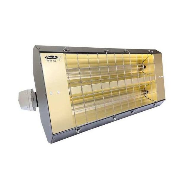 Infrared Quartz Electric Heater, 1 Phase, Galvanized Steel, 480V AC