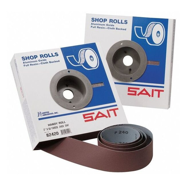 SAIT 80806 DA-F Handy Roll , 1-1/2" x 50 yards, 80 Grit, 1-Pack