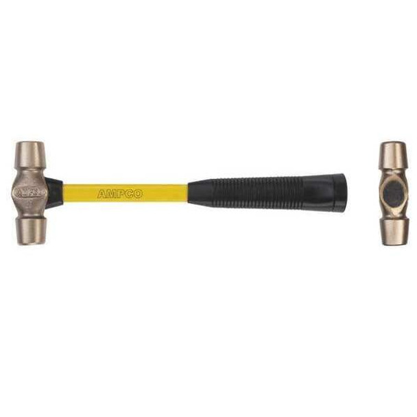 Ampco Safety Tools Machinist Hammer,2 lb.,14" L,Fiberglass H-47FG