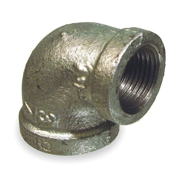 3/4" x 3/8" FNPT Galvanized 90 Degree Reducing Elbow