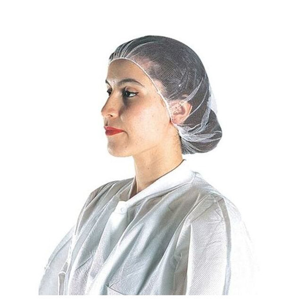 Manufacturer Varies Hairnet, Nylon, 24 in Dia., White, L, 1000 PK A1924W/C