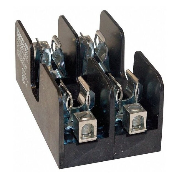 Open Fuse Block, 31 to 60A Amp Range, 250V AC/DC Volt Rating, 2 Poles, Box Lug