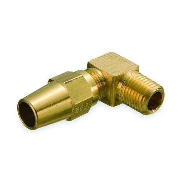 Weatherhead Elbow, Brass, Comp. 3/8 in, NPTF 1/2 in 1369X6X6