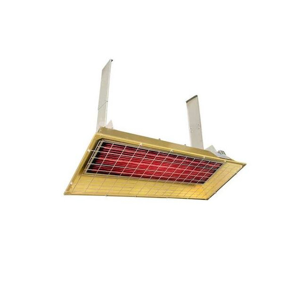 Infrared Overhead Electric Heater, 1, 3 Phase, Aluminum, 240V AC