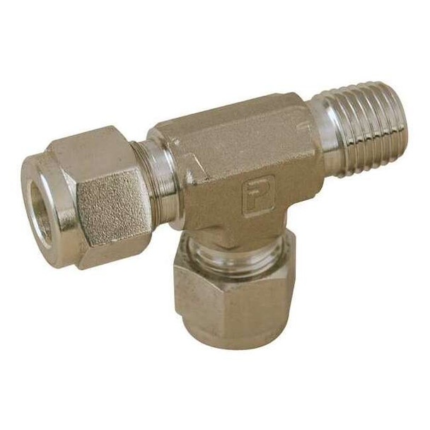 Parker 1/2" A-LOK x MNPT SS Male Run Tee 8MRT8N-316