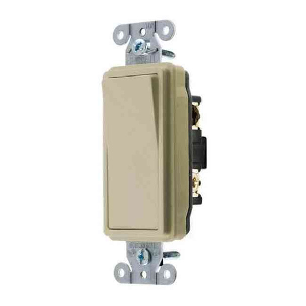 Wall Swtch, 3-Way, 120/277V, 15A, Ivry, Rockr