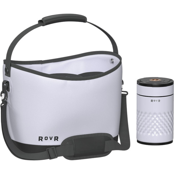 RovR Products KeepR Beverage Tote Caddy with Ice Bucket & Shoulder Strap, Powder