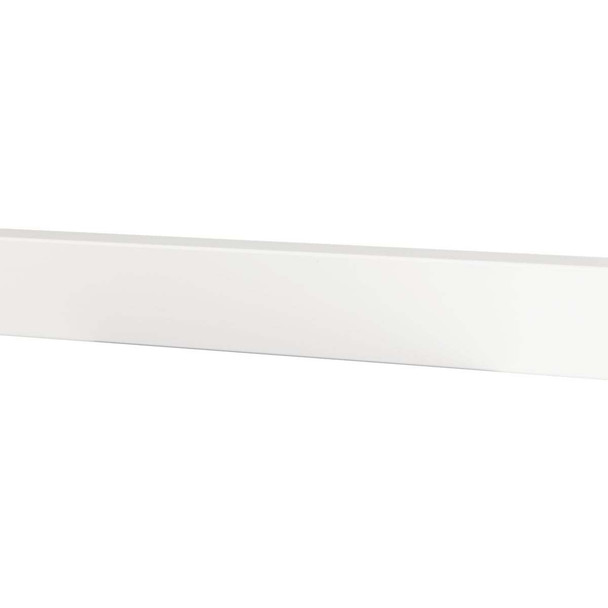 2 In. x 6 In. x 96 In. White Vinyl Fence Rail 182982