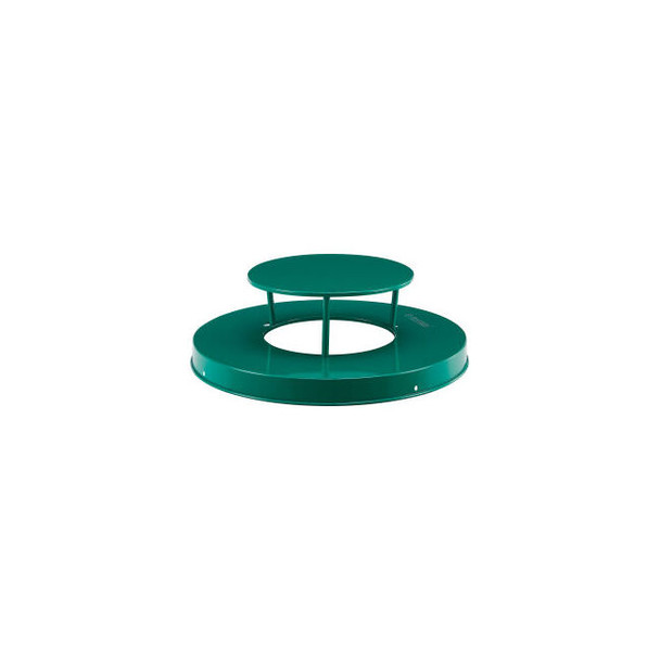Steel Rain Bonnet Lid for Global Industrial 36 Gallon Slatted Trash Can Green
