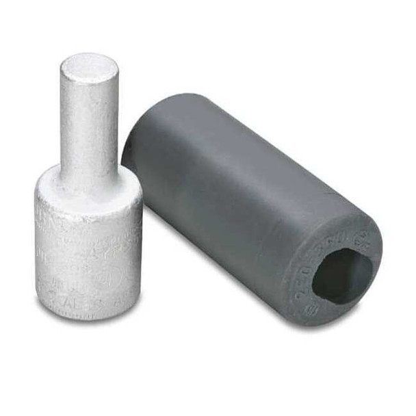 Burndy Compression Adapter, 6 AWG Max, Standard Barrel, Aluminum, Tan AYP6