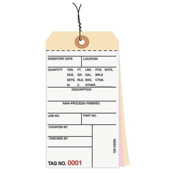 Partners Brand Inventory Tag,6 1/4x3 1/8",PK500 G16123 Partners Brand Inventory Tag,6 1/4x3 1/8",PK500 G16123