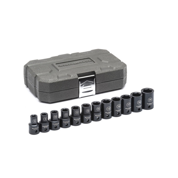 1/2" Dr 6Pt Metric Standard Impact Socket Set, 12pc 84930N