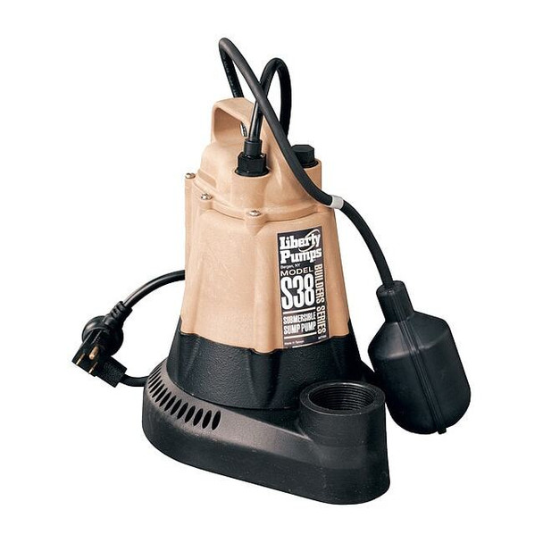 Liberty Pumps SubmersibleSumpPump,25ft,10in,115VAC S38-2
