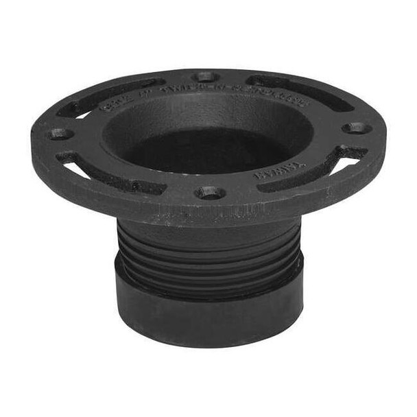 Oatey Toilet Flange, Black, Cast Iron, 4" 43653