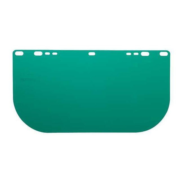 Face Shield Visor, Green Visor, Polycarbonate, Uncoated Lens, Dark Green