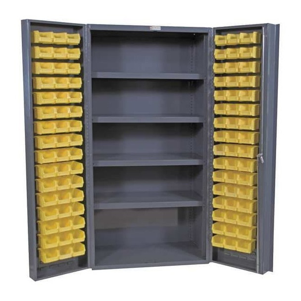 Extra-Heavy Duty Bin Cabinet, 36 in W, 72 in H, 24" D, 96 Bins