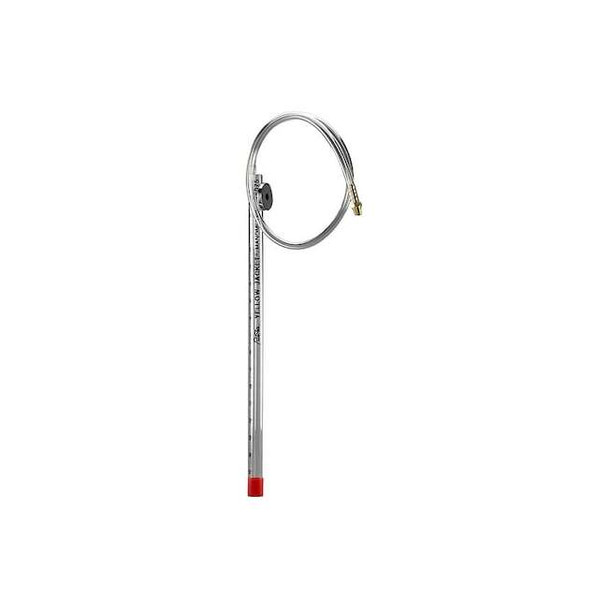 Yellow Jacket Analog Manometer, Plastic, Red, 0.54 psi 78075
