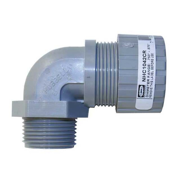 Hubbell Wiring Device-Kellems Liquid Tight Connector,1in,90 deg,Orchid NHC1042CR