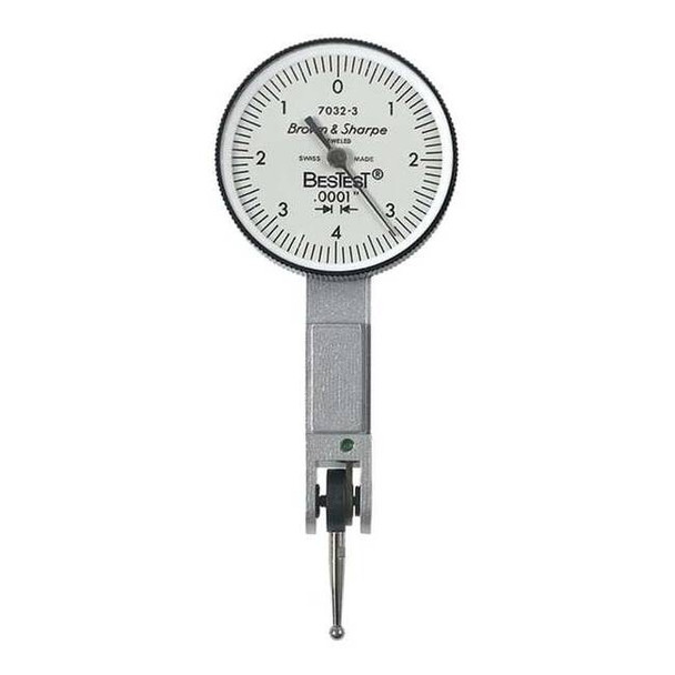 Tesa Brown & Sharpe Dial Test Indicator,Hori,0 to 0.008 In 599-7032-3