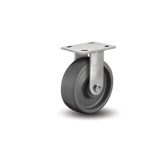 4" X 2" Non-Marking Elastomer Rigid Caster, No Brake, Loads Up To 1000