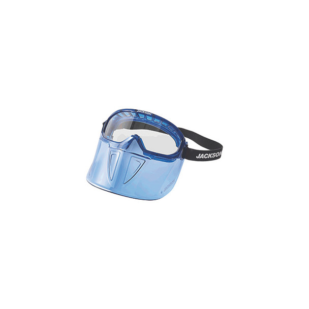 Jackson Safety - Safety Goggle  - Clear Lens - Anti-Fog - with Flip-Up Detachable Face Shield 21000