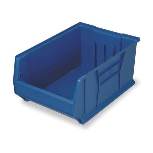 Storage Bin, Polypropylene/Polyethylene, Blue, 11 in H, 16 1/2 in W, 29 7/8 in L